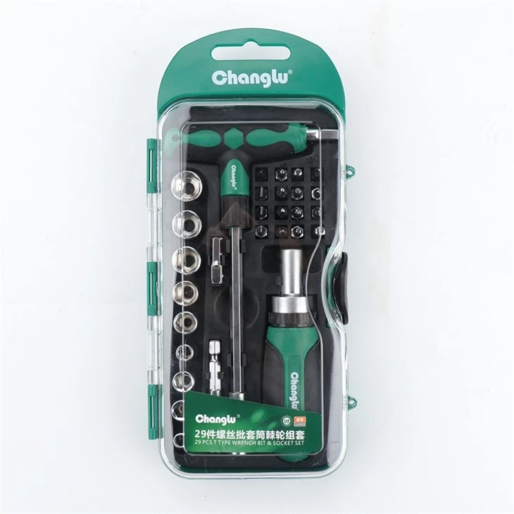 29pcs Ratchet Wrench Bit & Socket Set